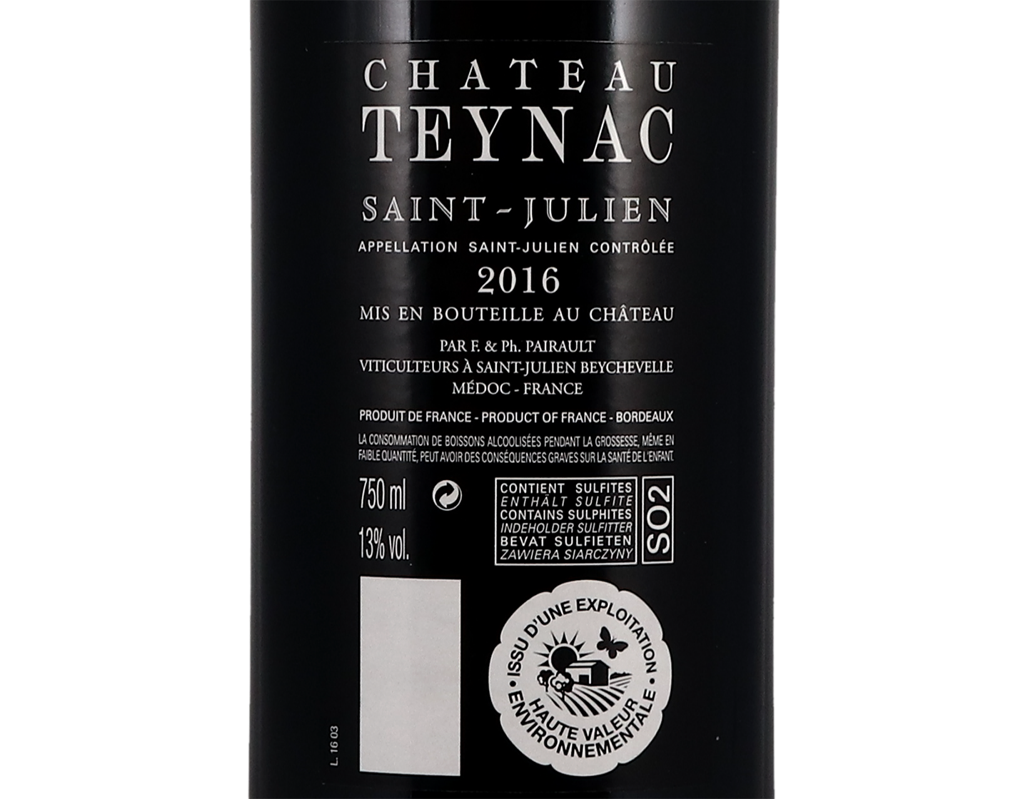 Ch Teynac Saint-Julien 2016