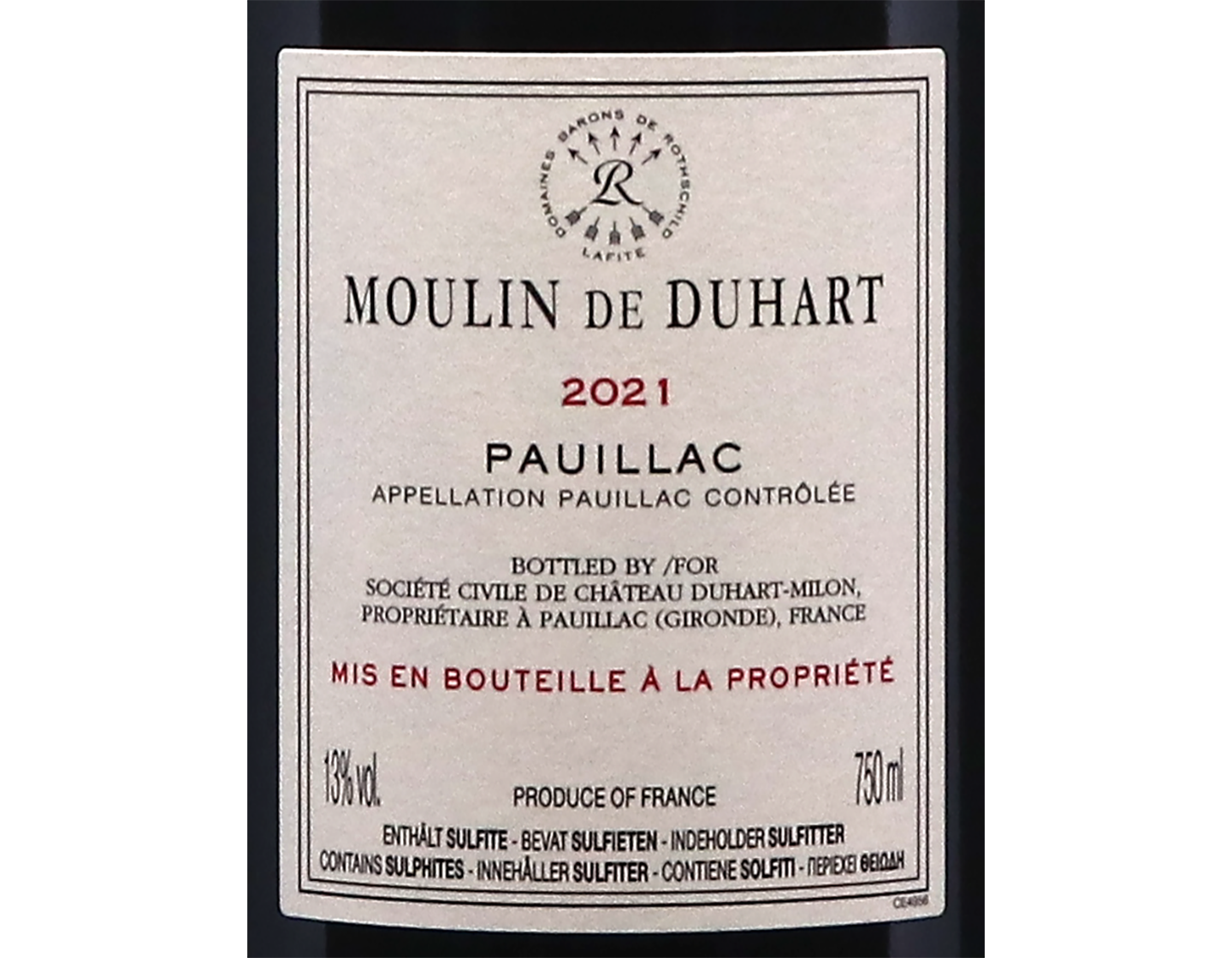 Moulin de Duhart, Pauillac 2021