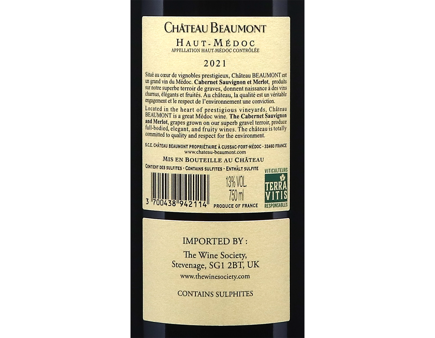 Chateau Beaumont Haut Medoc 2021