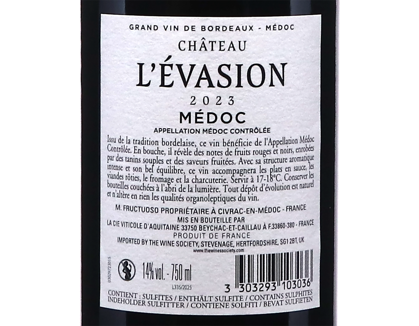 Château l'Evasion, Médoc 2023