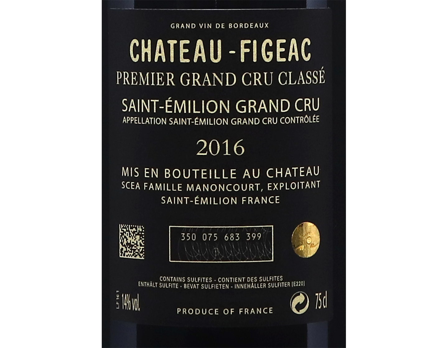 Ch Figeac St Emilion 2016