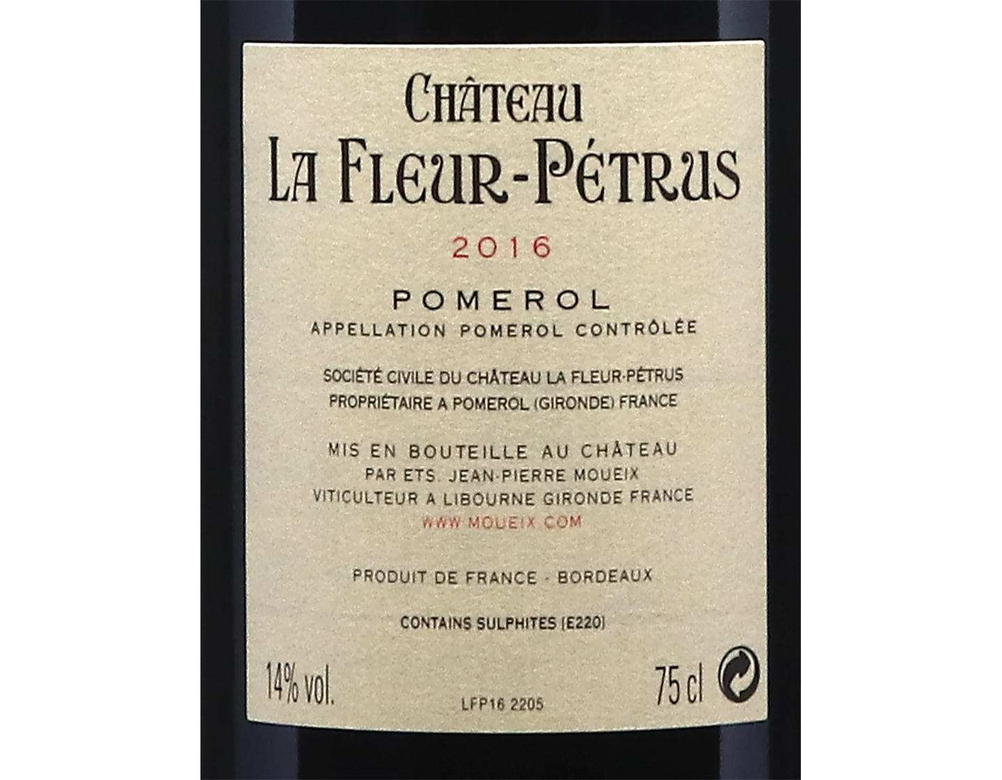 Ch La Fleur Petrus Pomerol 2016