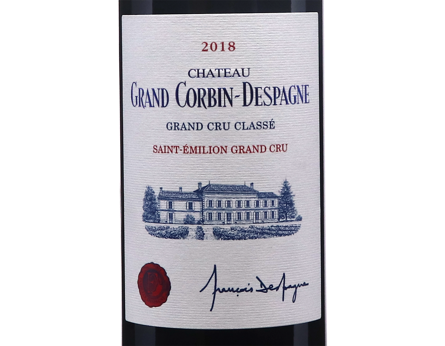 Ch Grand Corbin Despagne St Emilion 2018