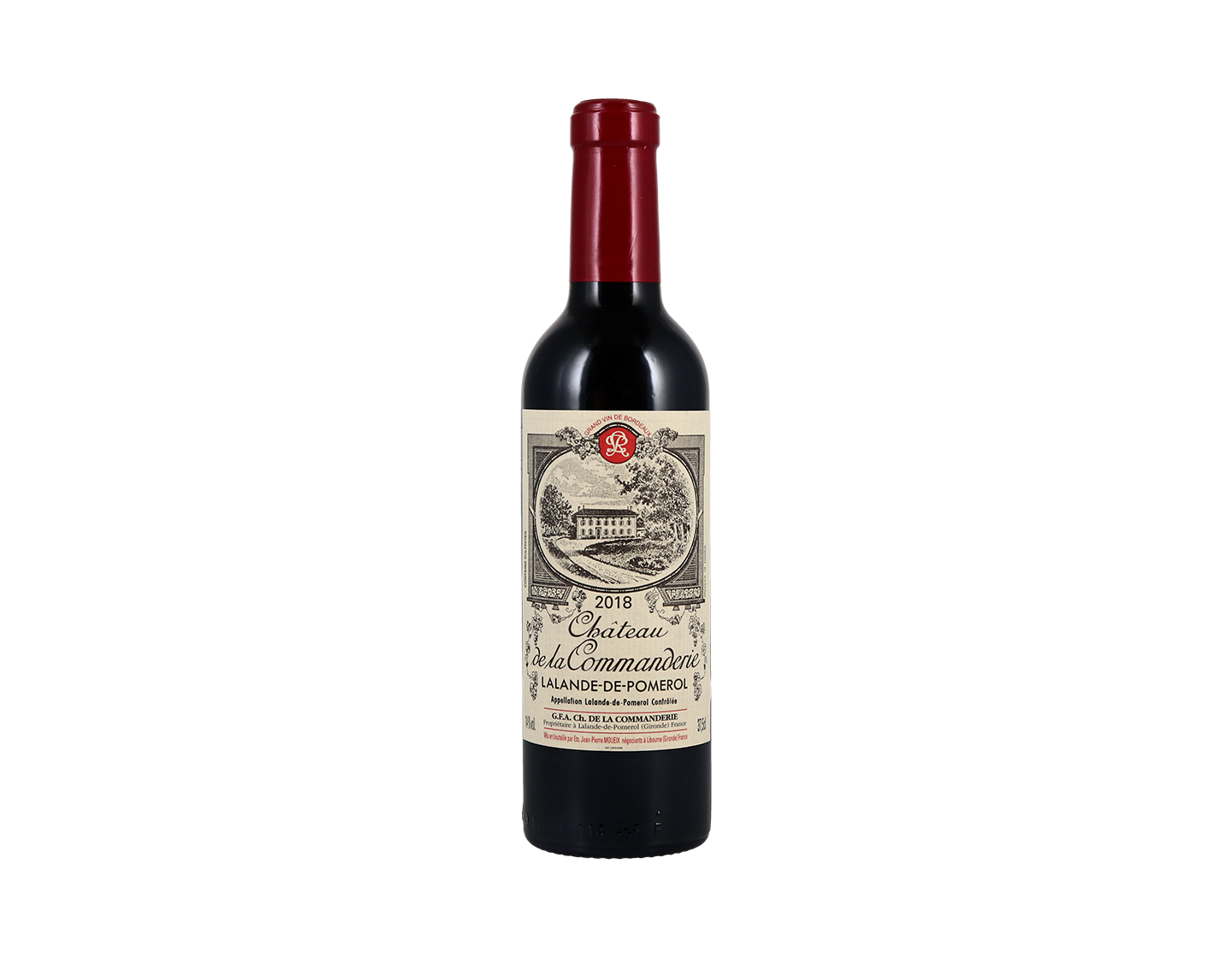 Half bottle of Château de la Commanderie, Lalande-de-Pomerol 2018