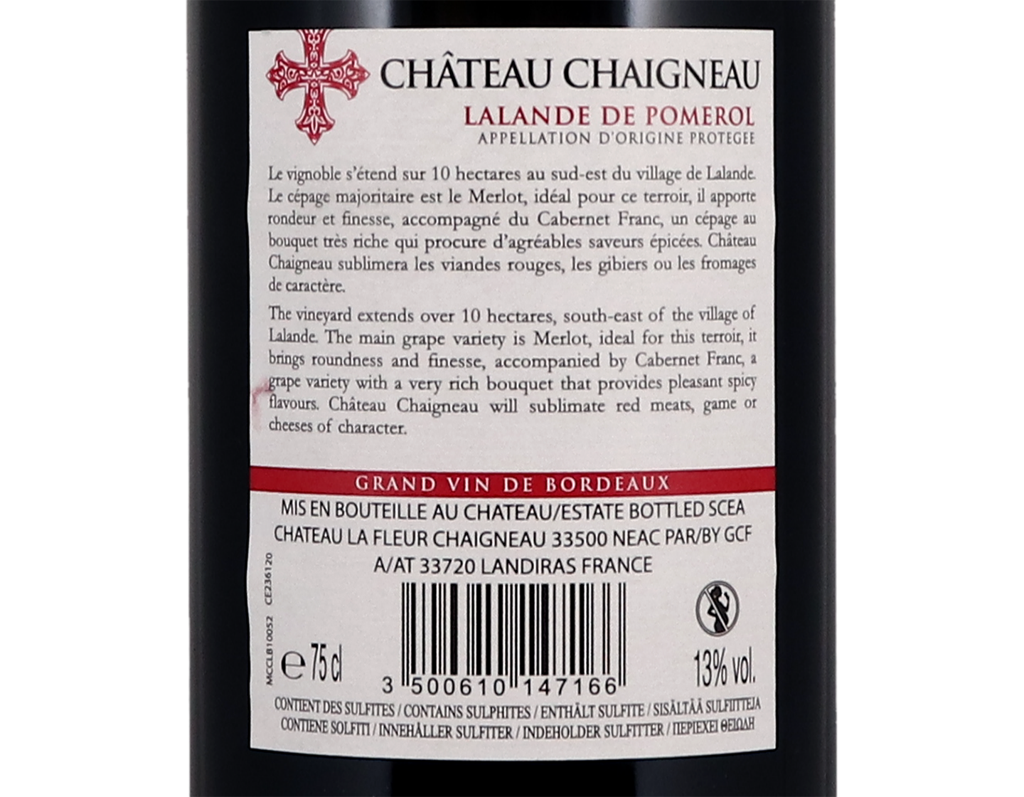 Château Chaigneau, Lalande-de-Pomerol 2016