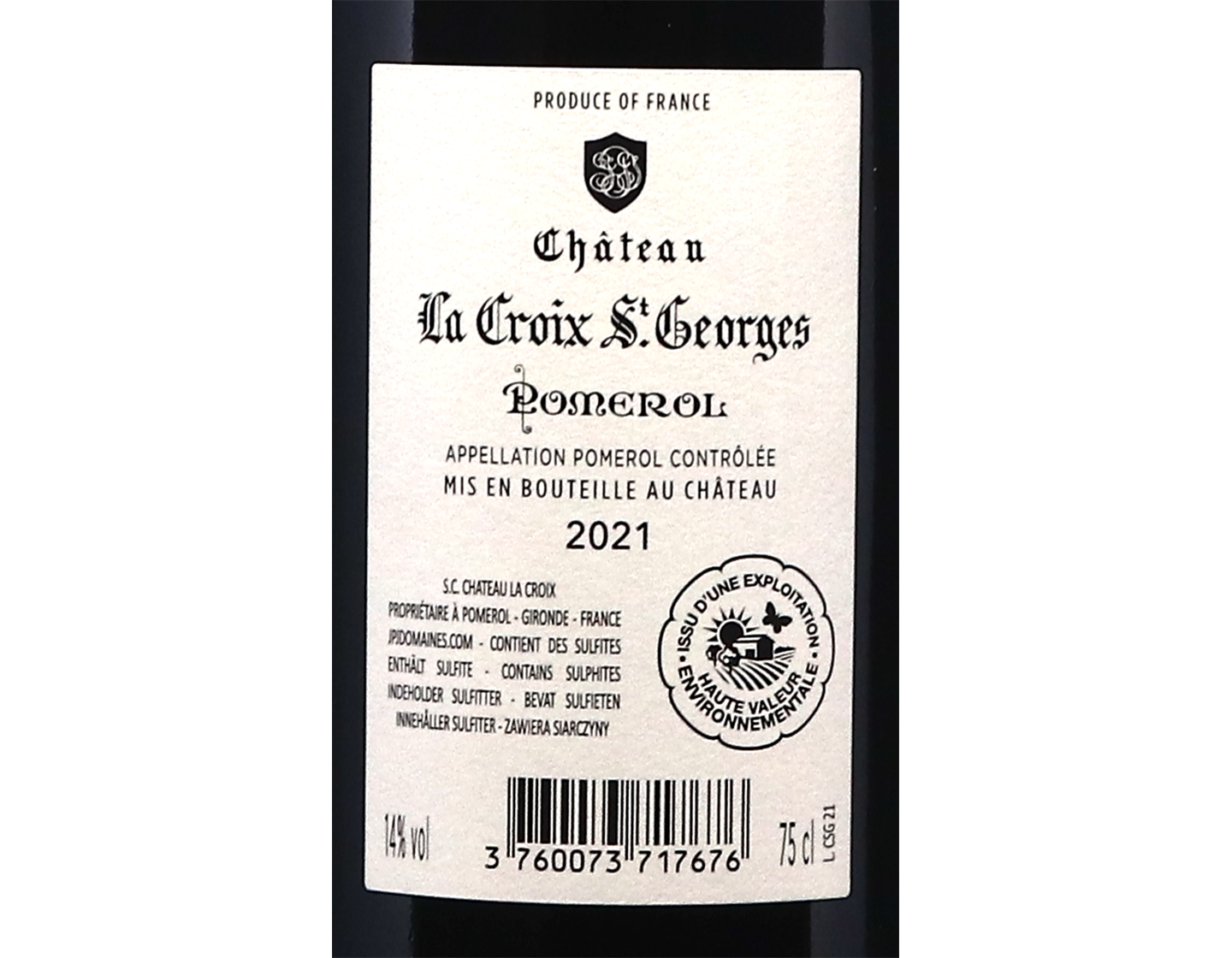 Chateau La Croix St Georges Pomerol 2021