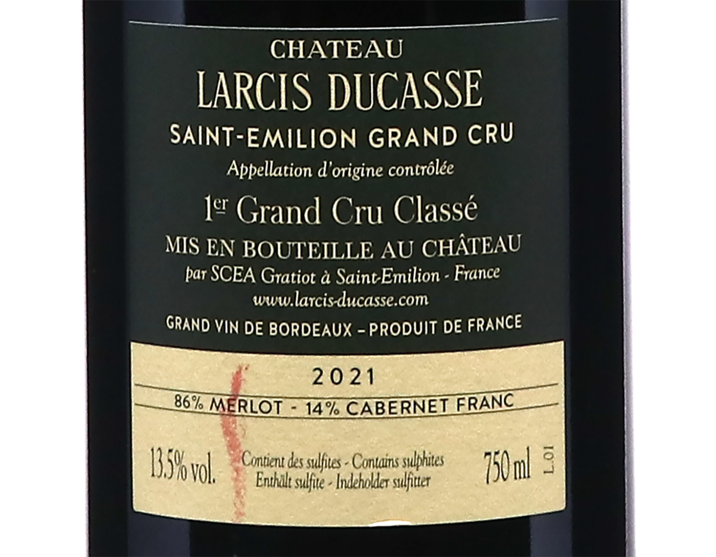 Chateau Larcis Ducasse Saint Emilion 2021