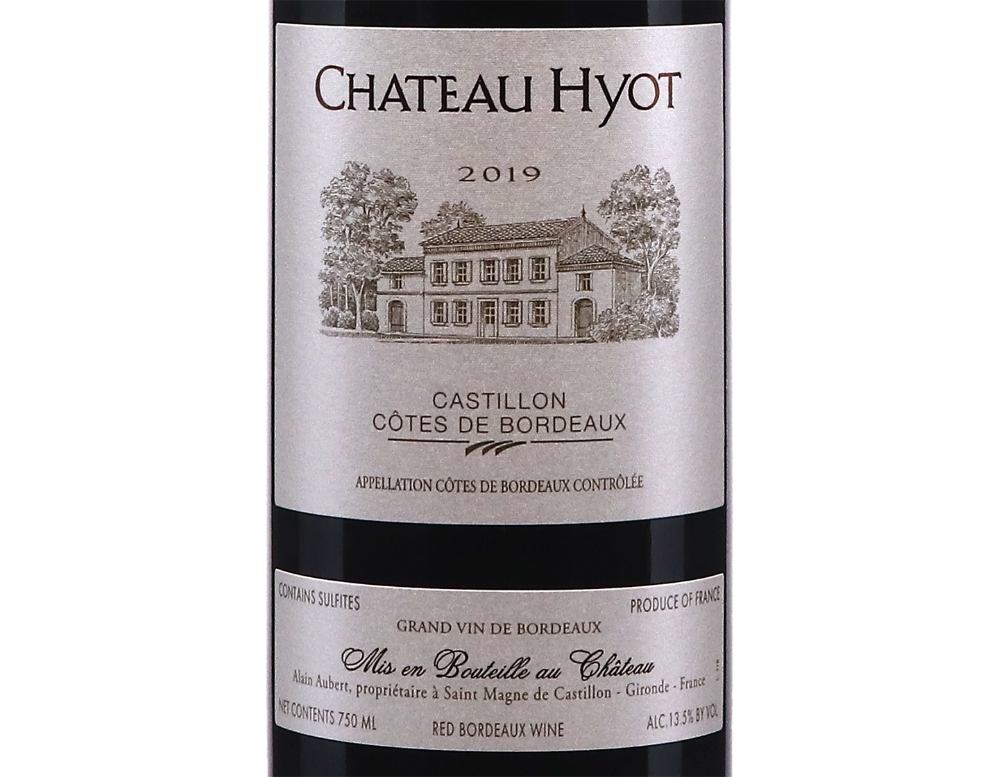 Chateau Hyot,Castillon Cotes de Bordeaux 2019