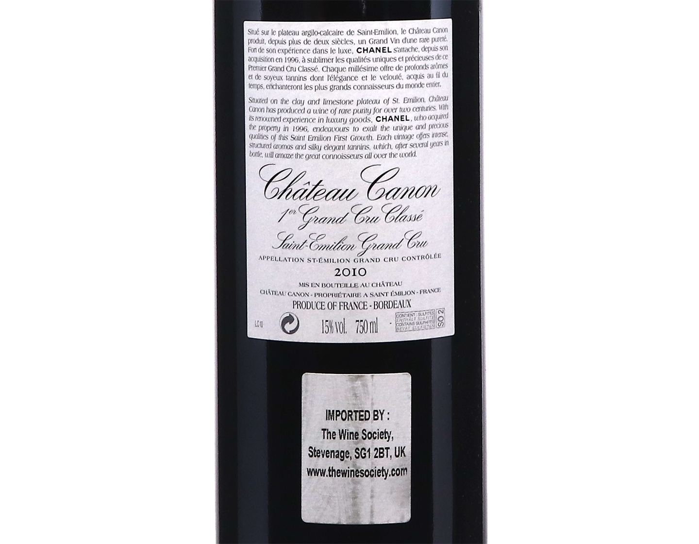 Ch Canon 2010 St Emilion