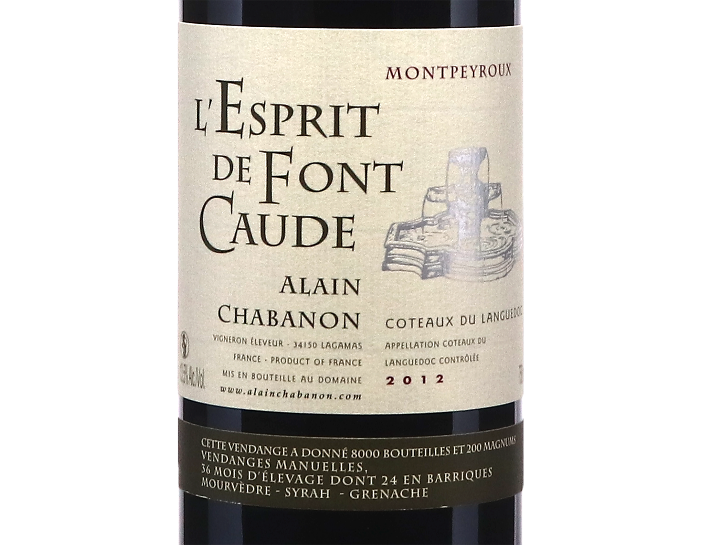 Montpeyroux Esprit de Font Caude Domains Chabanon 2012