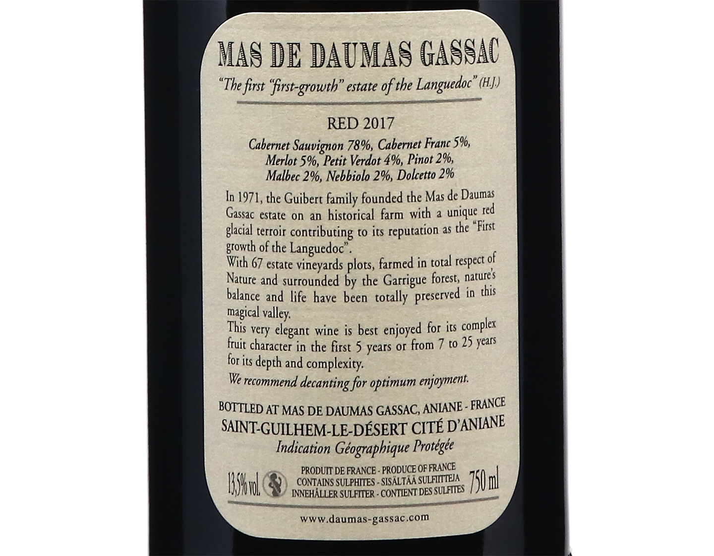 Mas de Daumas Gassac Rouge 2017