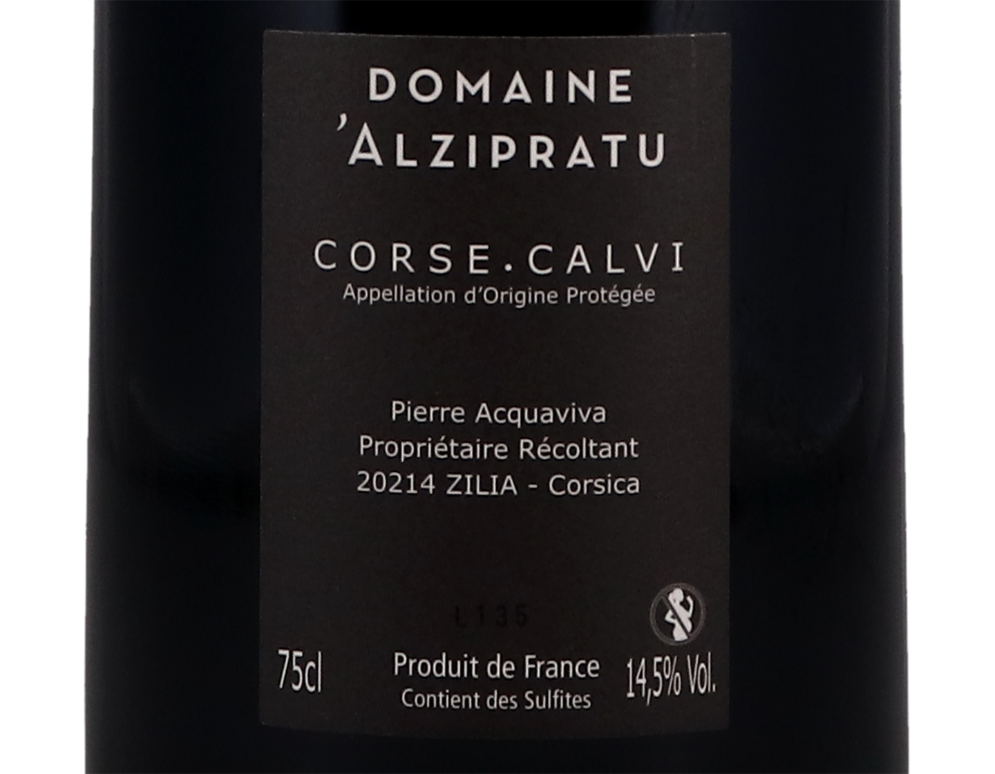 Corse Calvi Alticellu Domaine Alzipratu 2017