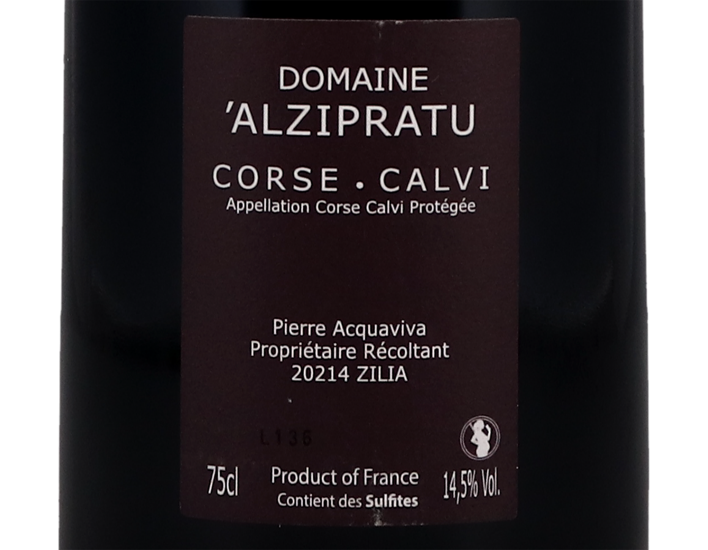 Corse Calvi Iniziu Domaine Alzipratu 2017