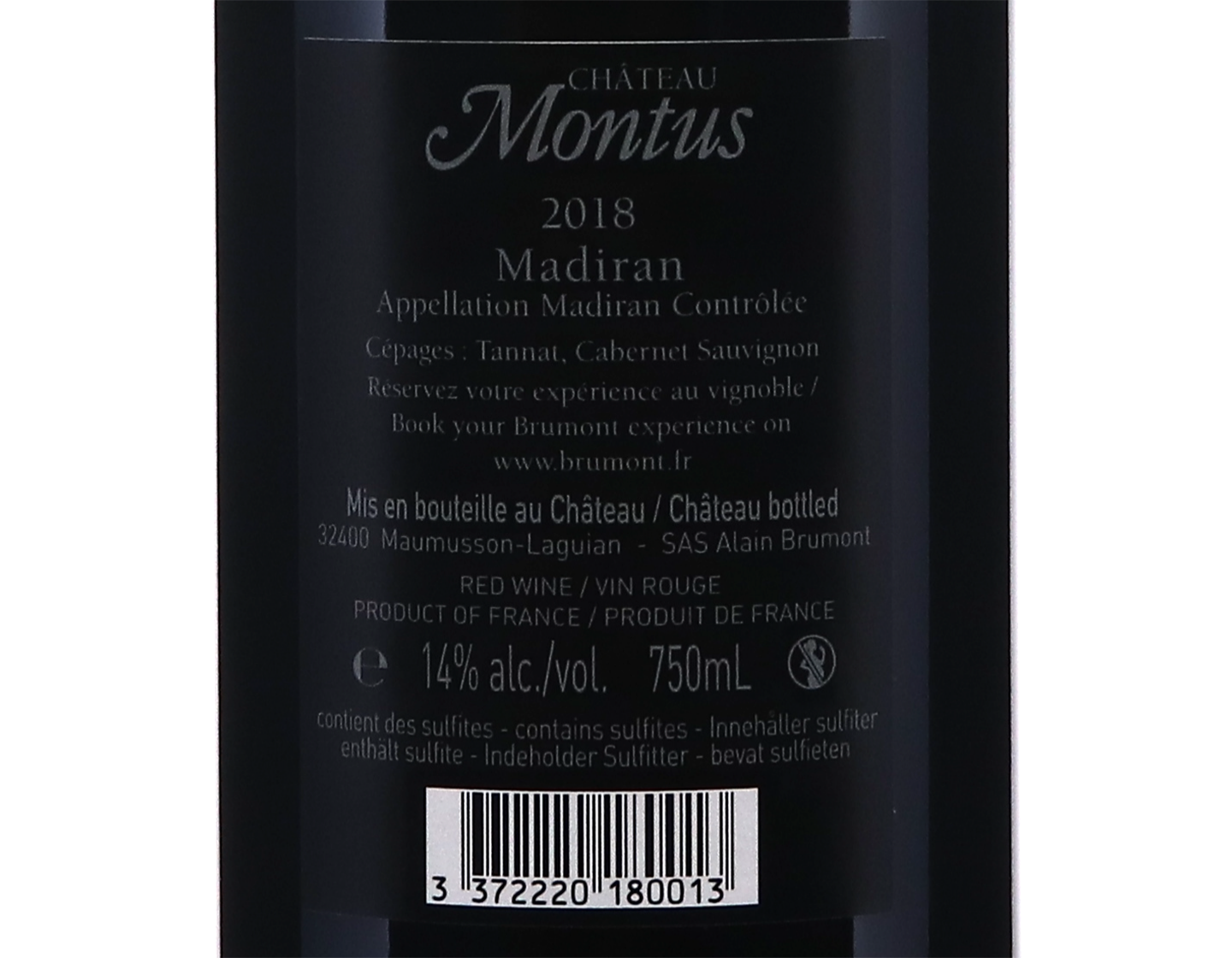 Madiran Chateau Montus 2018