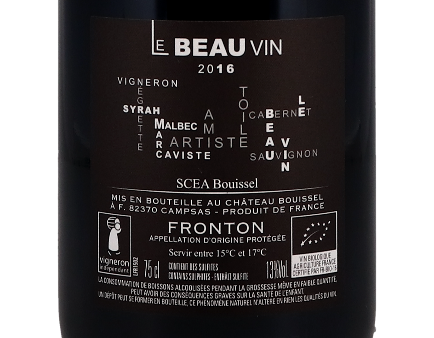 Fronton Le Beau Vin, Château Bouissel 2016