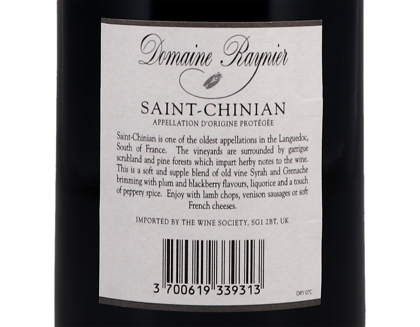 Saint-Chinian, Domaine Raynier 2020