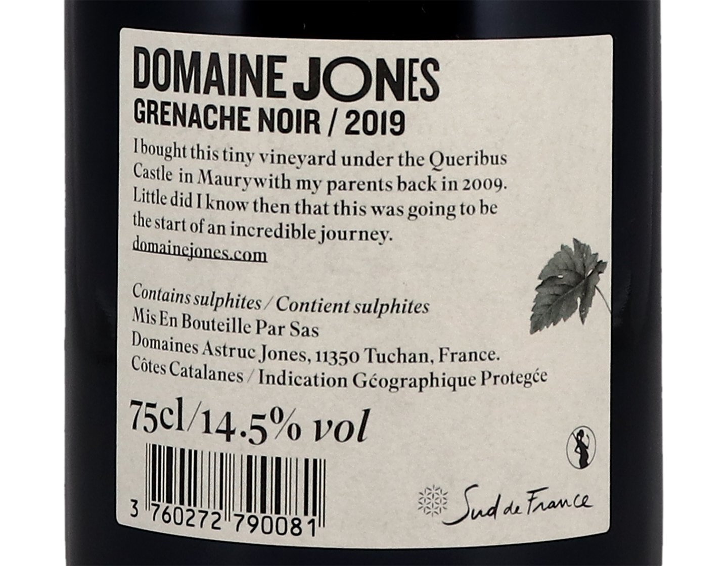 Grenache, Côtes Catalanes, Domaine Jones 2019