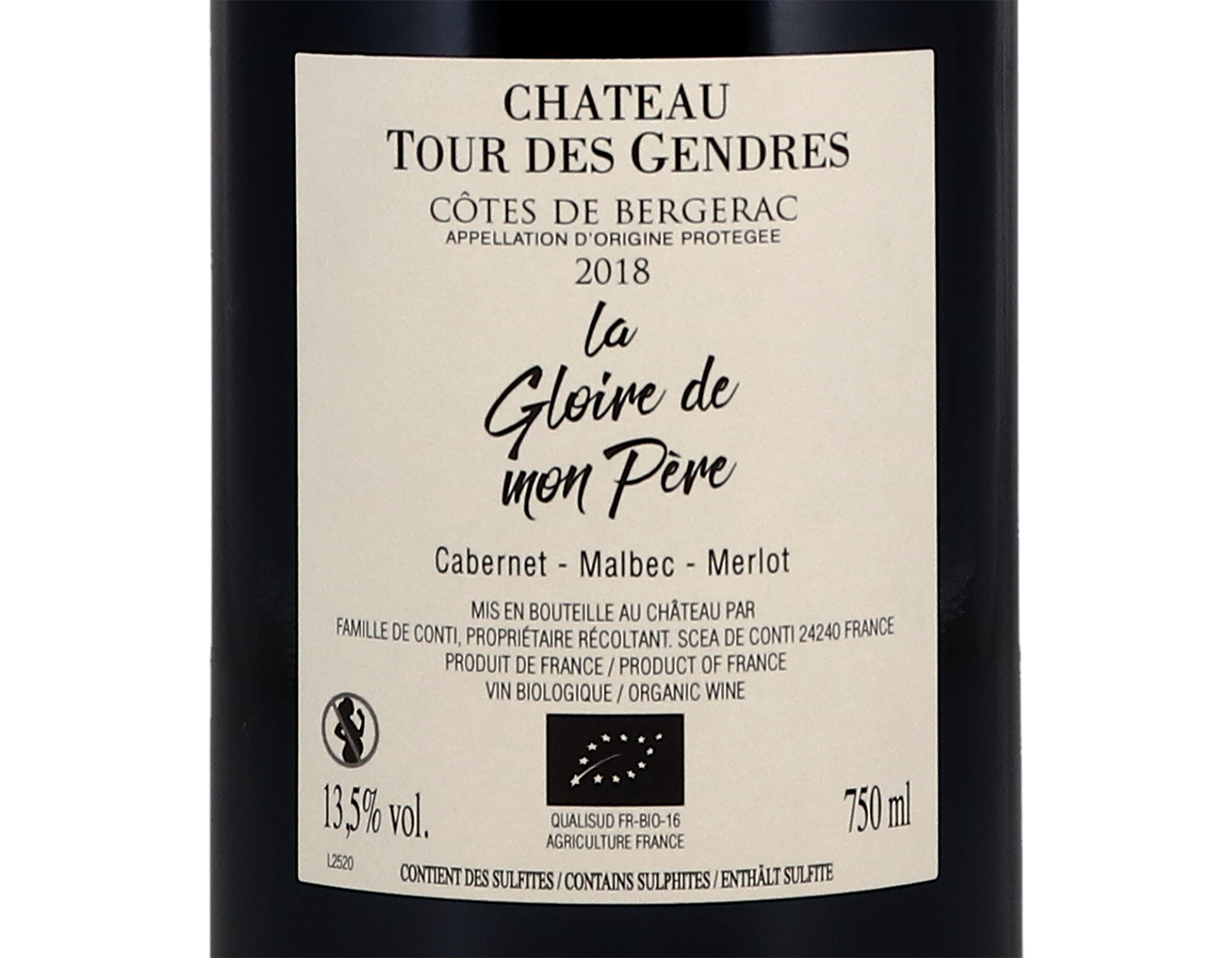 Bergerac, La Gloire de Mon Père, Château Tour des Gendres 2018