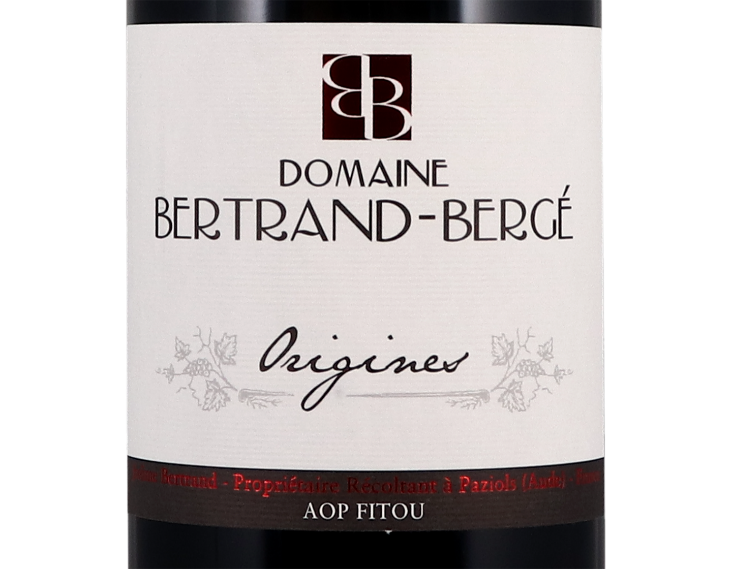 Fitou Origines, Domaine Bertrand-Bergé 2020