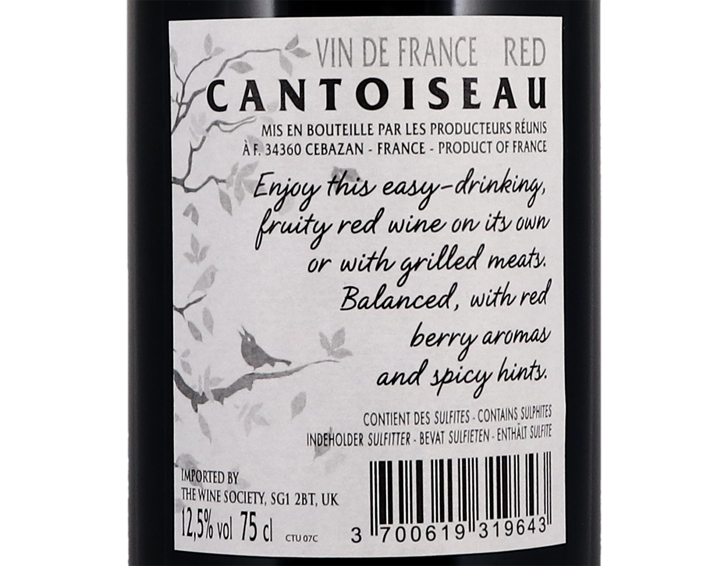 Cantoiseau Rouge, Vin de France 2021