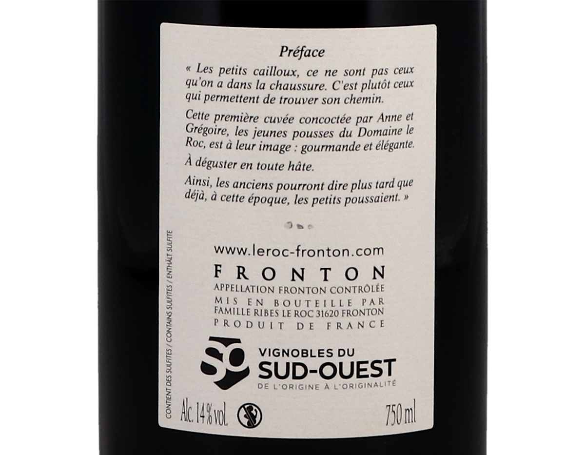 Fronton Les Petits Cailloux, Domaine Le Roc 2019