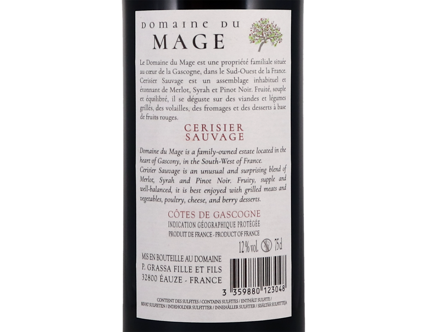 Domaine du Mage, Cerisier Sauvage, Côtes de Gascogne 2020