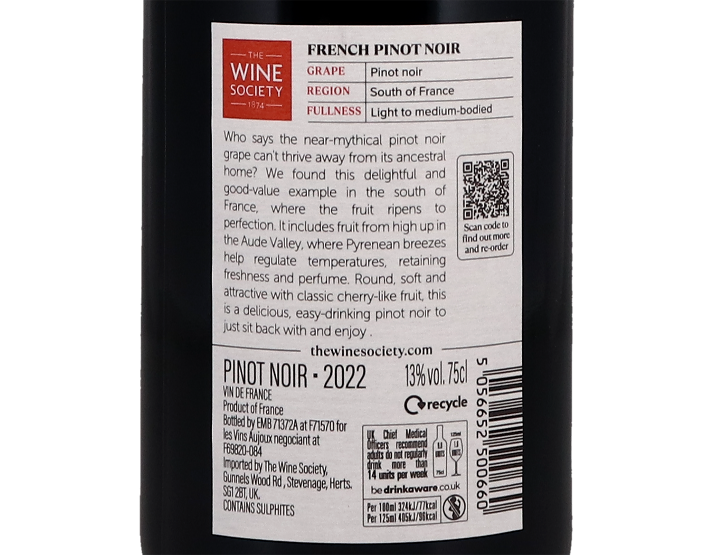 The Society's French Pinot Noir 2022