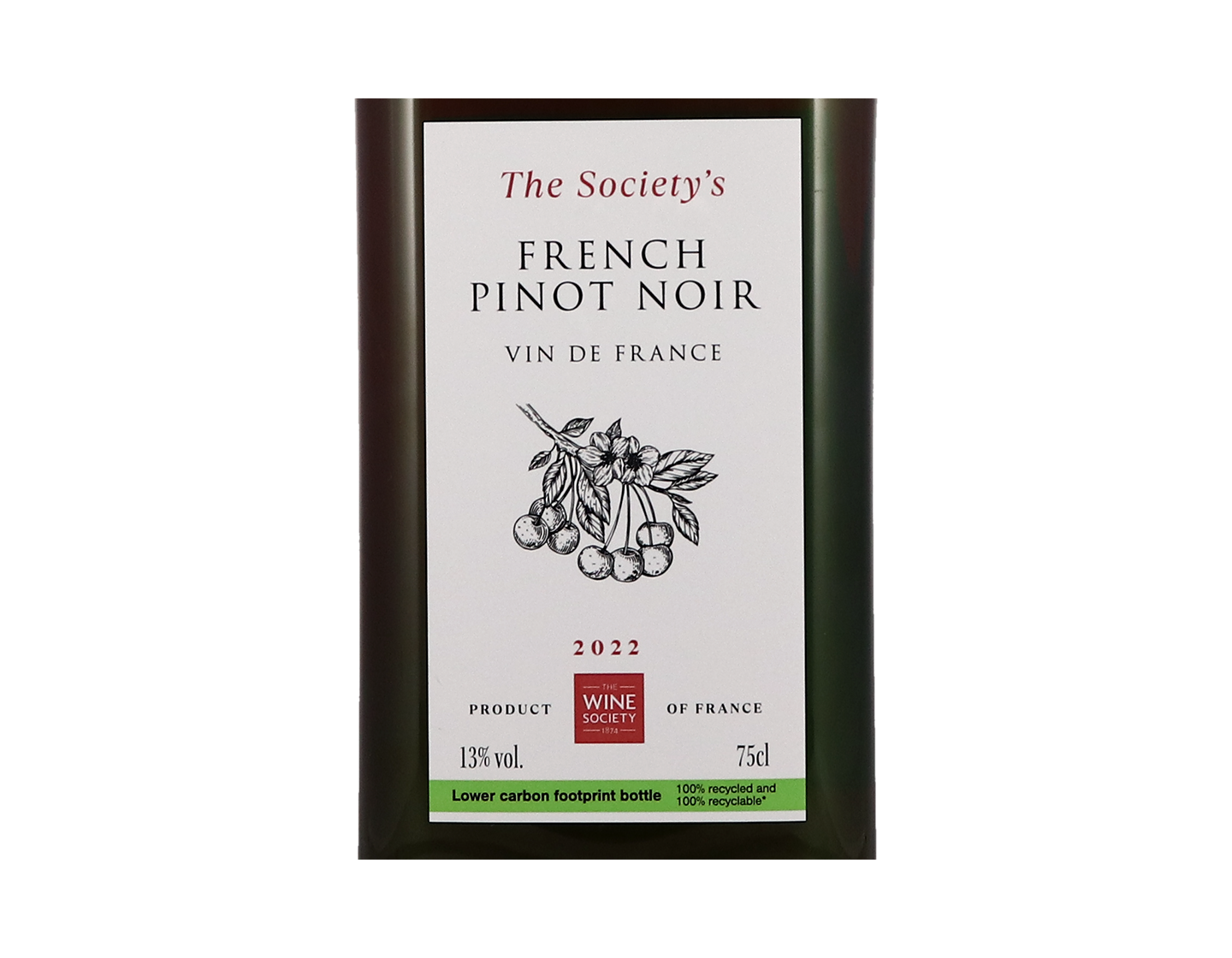 The Society's French Pinot Noir 2022 rPET bottle