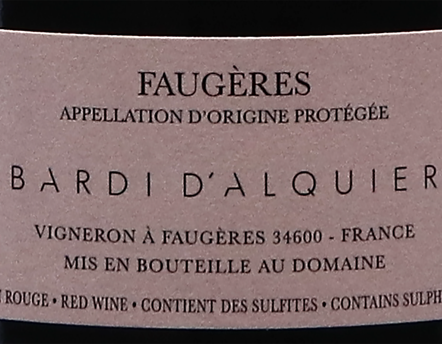 Faugeres les Grandes Bastides Domaine Alquier 2016