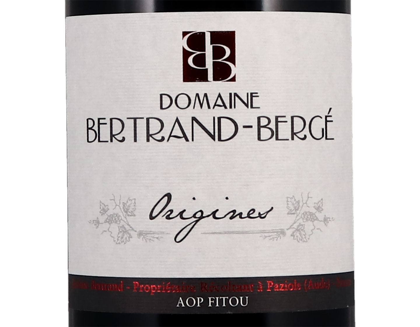Fitou Origines Domaine Bertrand Berge 2021