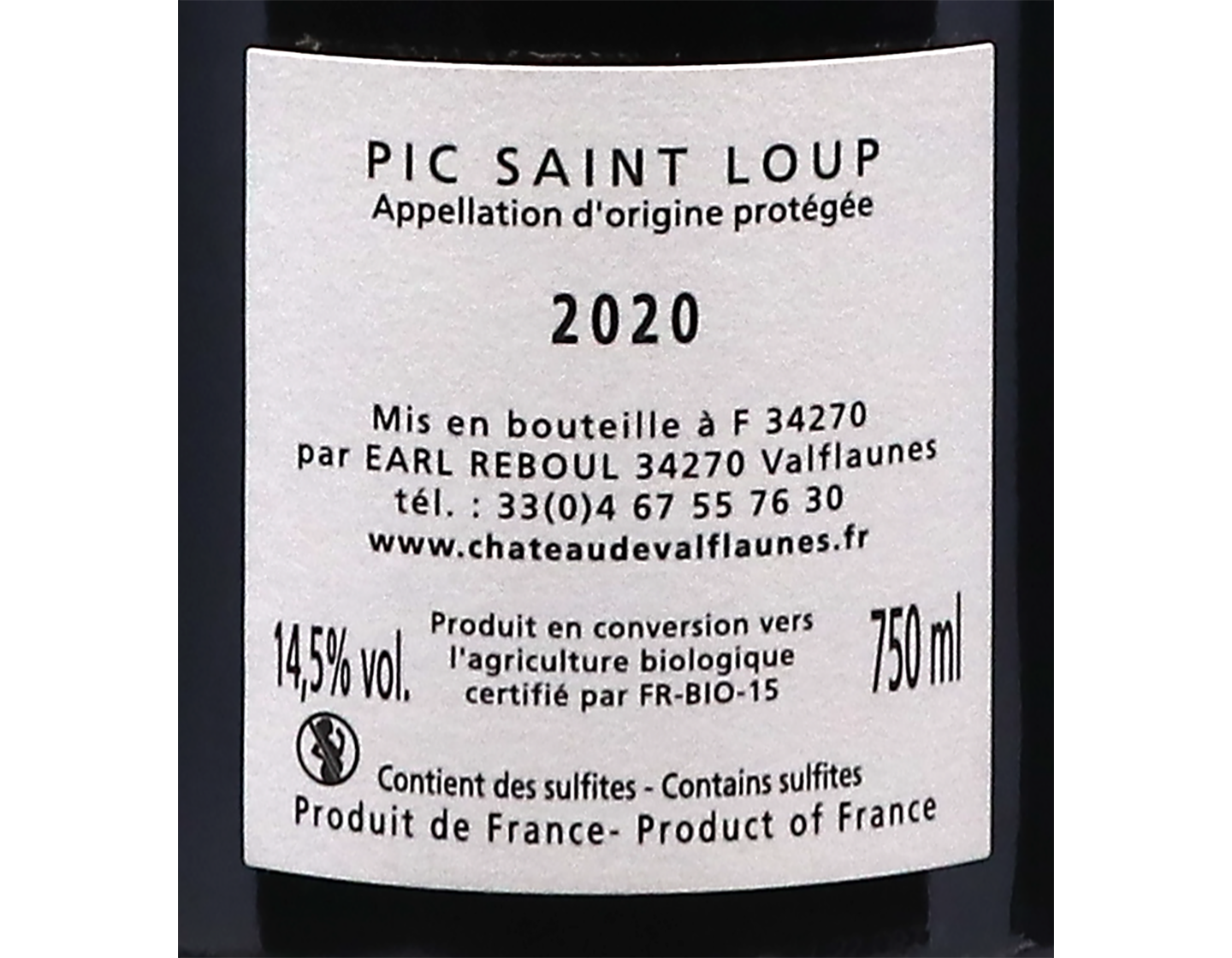 Pic Saint Loup, Coteaux du Languedoc, T'em T'em, Chateau de Valflaunes 2020