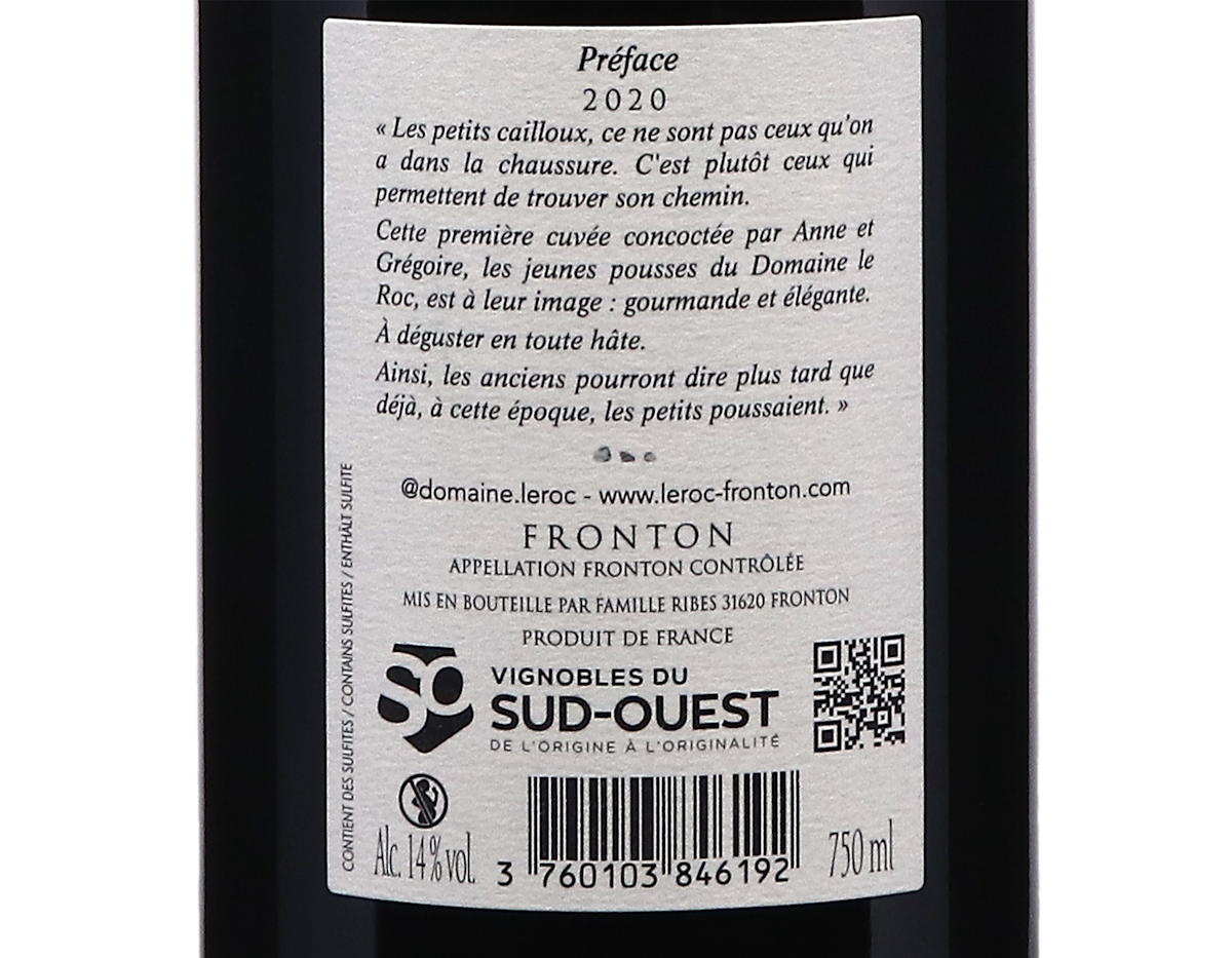 Fronton, Les Petits Cailloux, Domaine Le Roc 2020