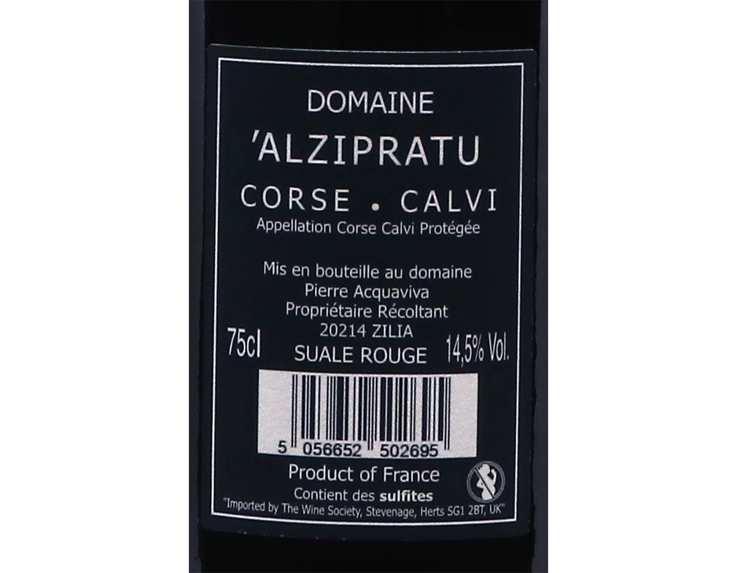 Corse Calvi Suale Domaine Alzipratu 2021