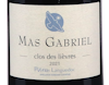 Coteaux du Languedoc Clos des Lievres Mas Gabriel 2021 view 2
