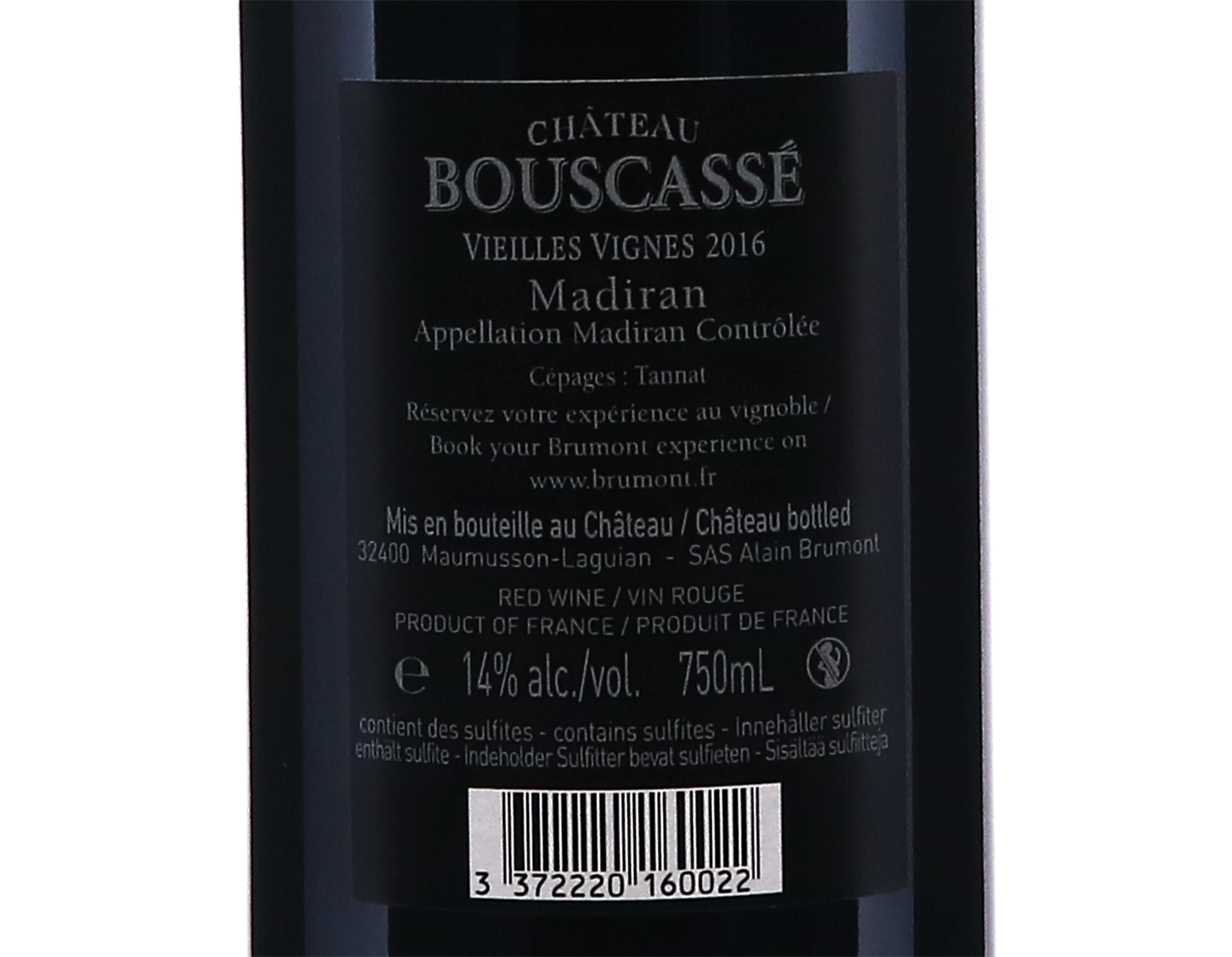 Madiran Chateau Bouscasse Vieilles Vignes 2016