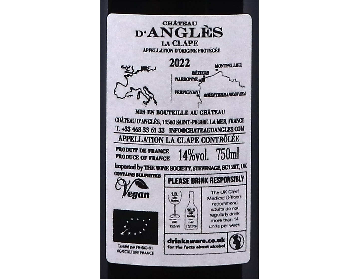 La Clape Rouge Chateau d'Angles 2022