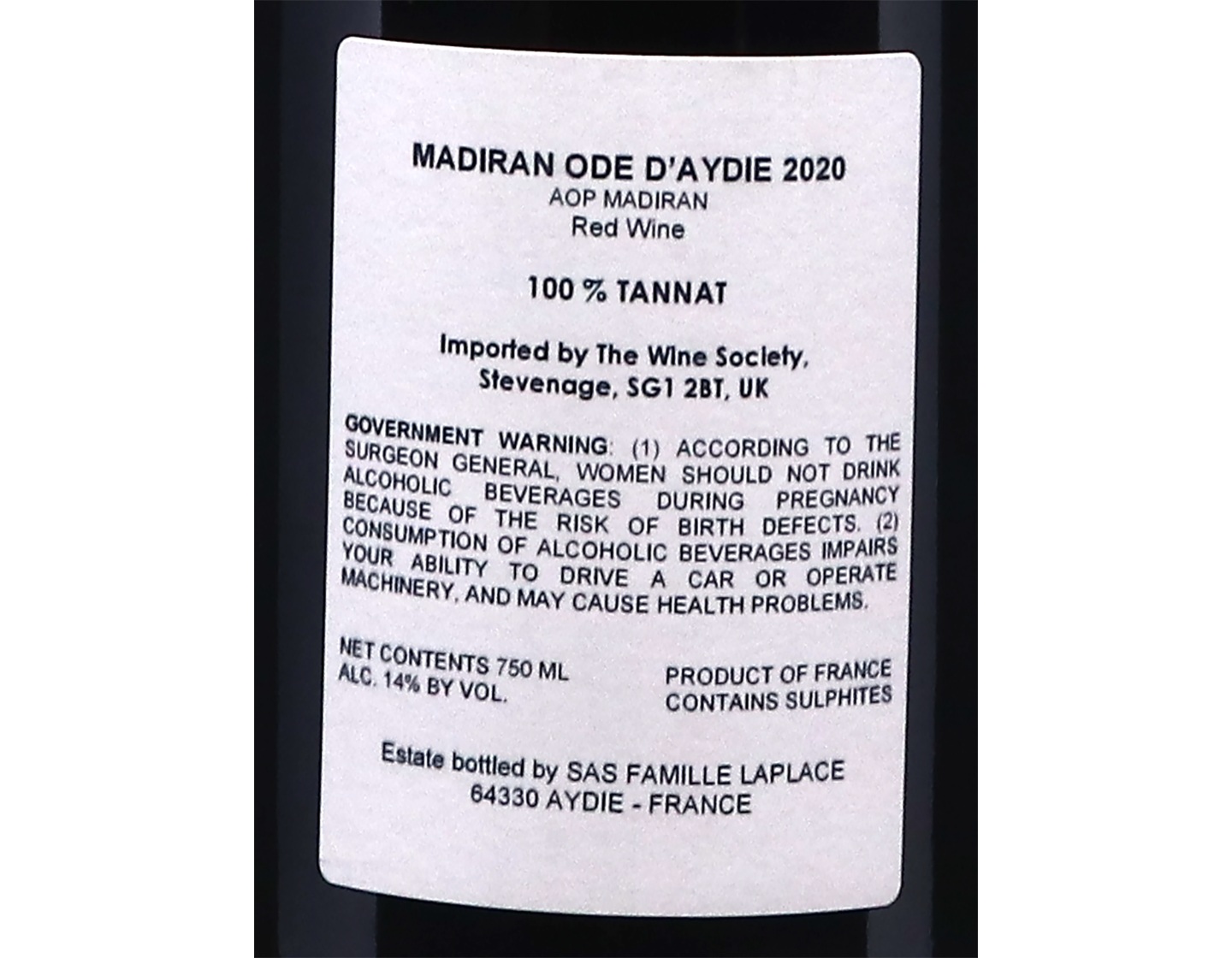 Madiran Ode d'Aydie 2020