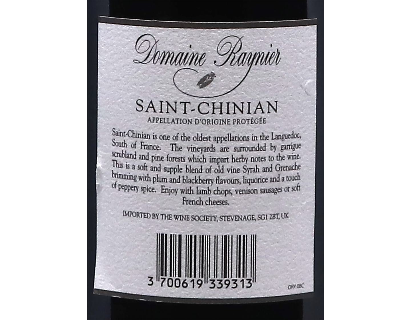 Saint Chinian Domaine Raynier 2024