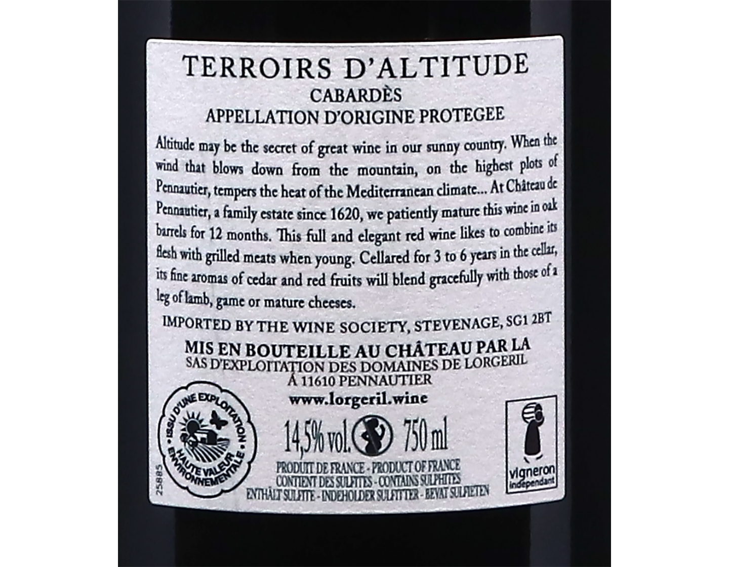 Cabardes Terroirs d Altitude Chateau de Pennautier 2020