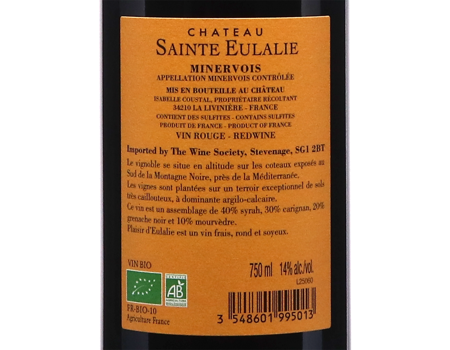 Minervois, Plaisir d'Eulalie, Château Sainte Eulalie 2024