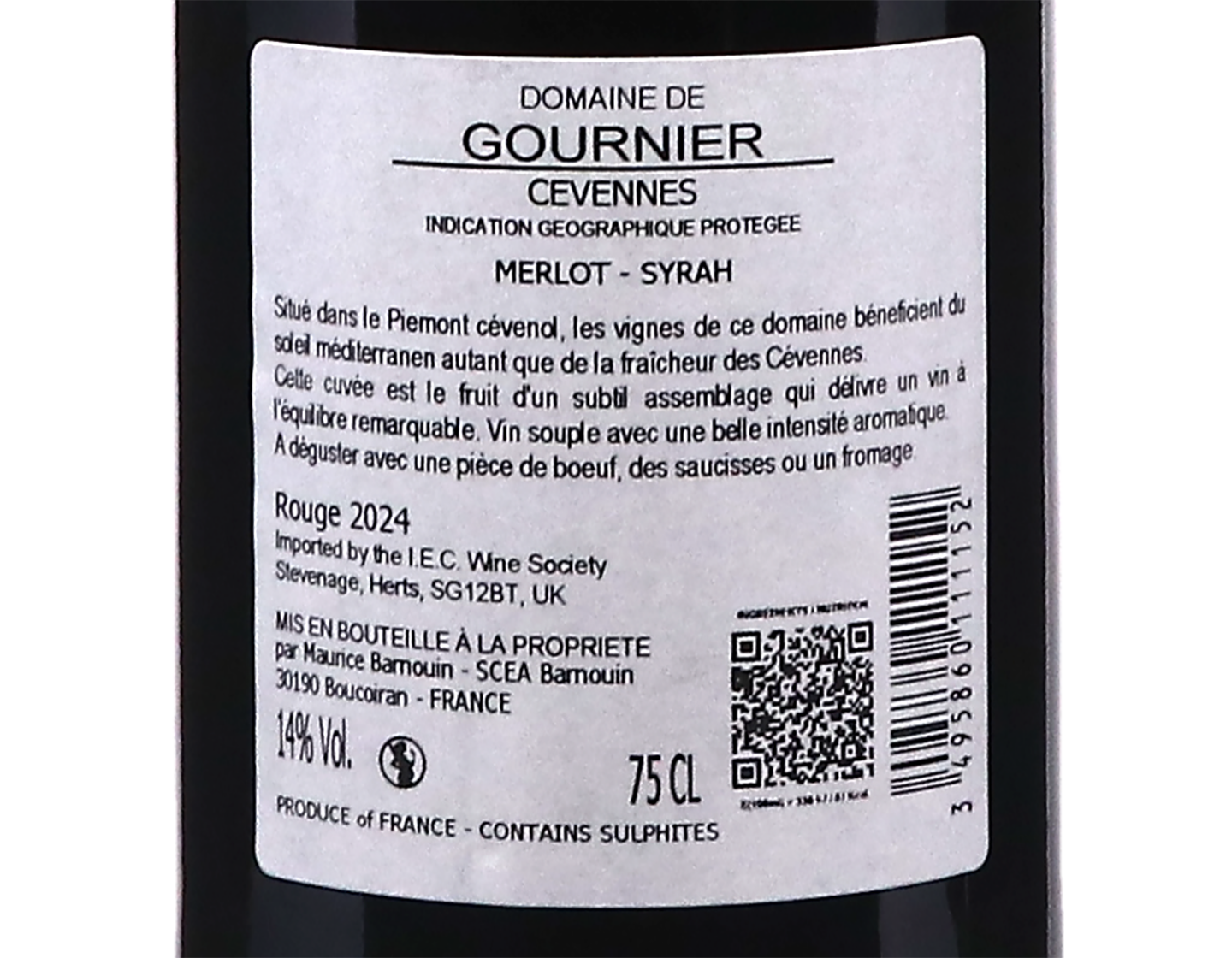 Domaine de Gournier Cevennes Rouge 2024