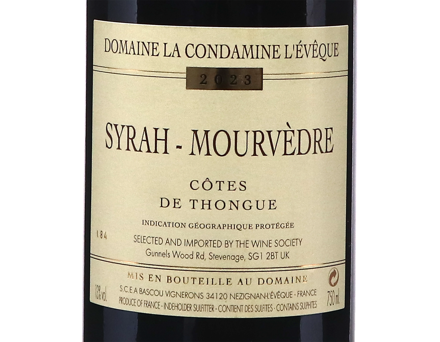 Dom Condamine L Eveque Cotes de Thongue Syrah Mourvedre 2023