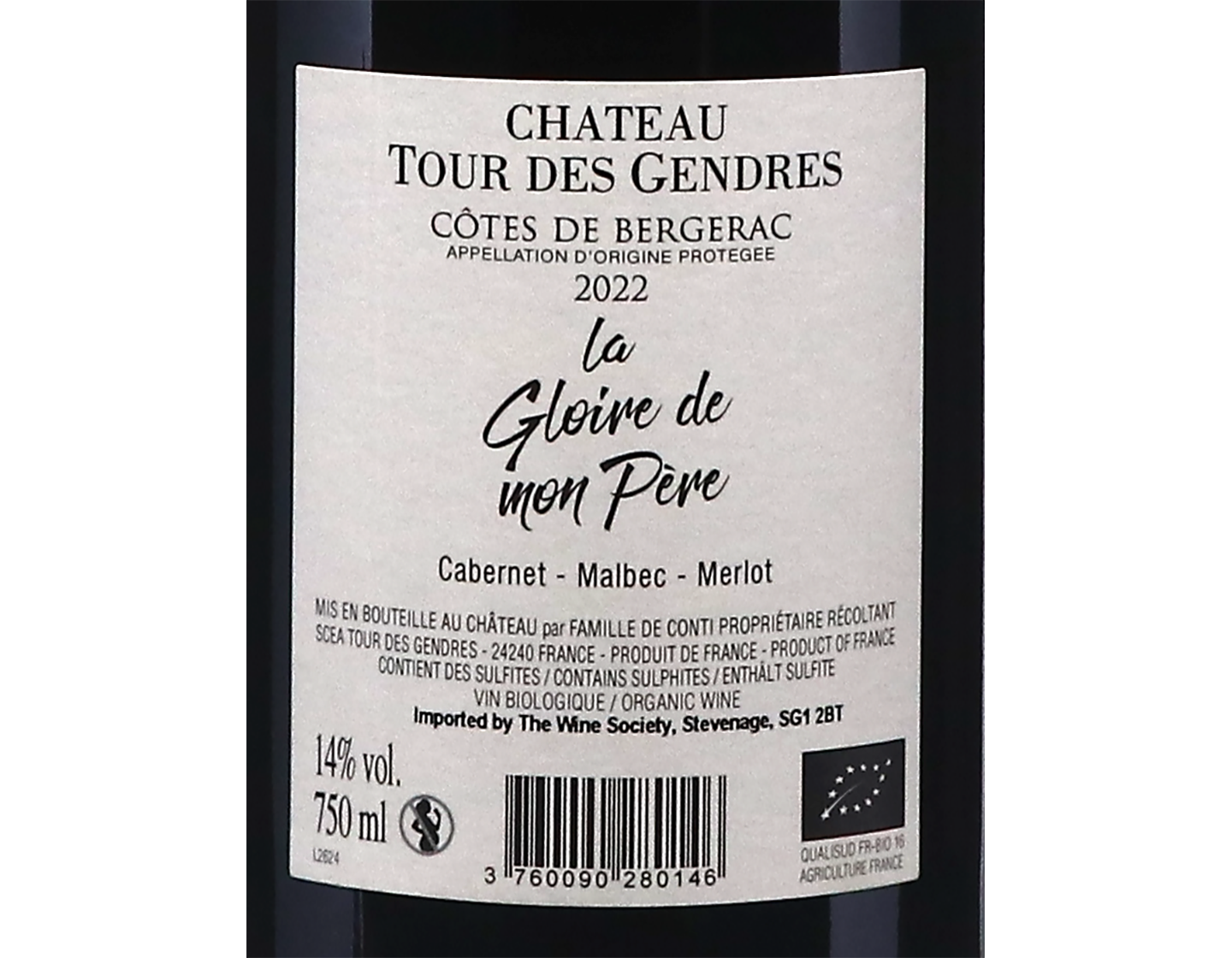 Bergerac, La Gloire de Mon Père, Château Tour des Gendres 2022