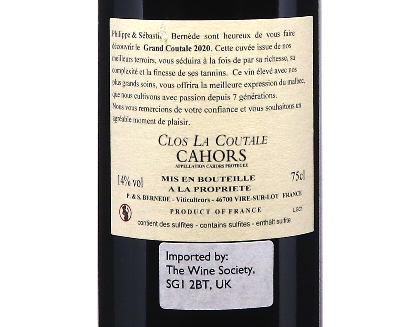 Cahors, Grand Coutale 2020