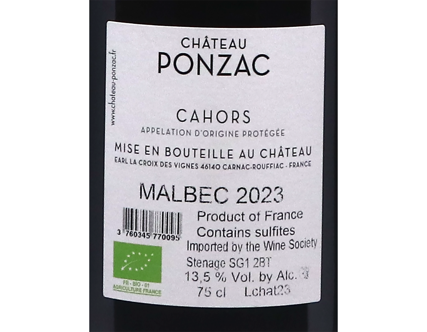 Cahors Chateau Ponzac 2023