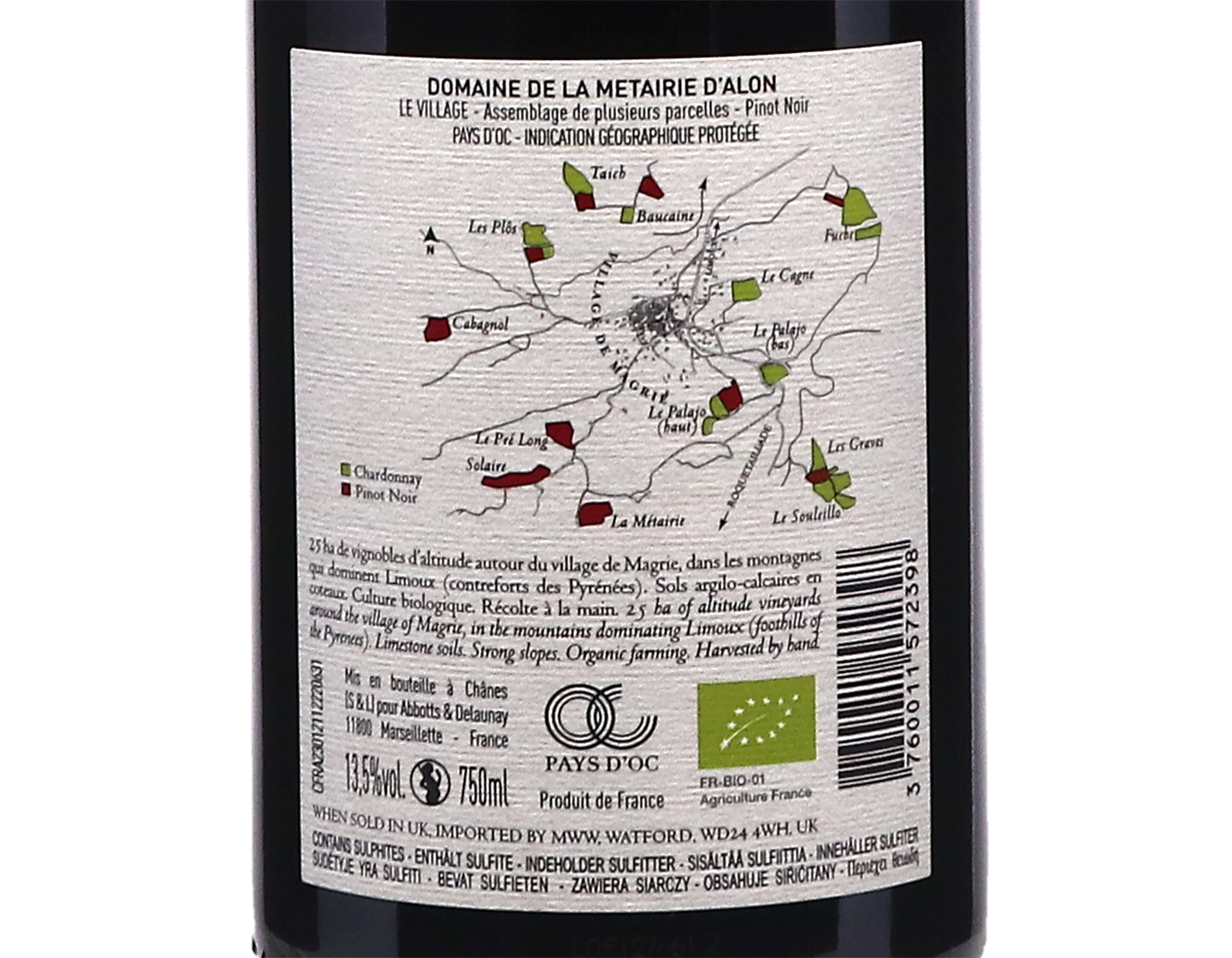 Pinot Noir Dom de la Metairie d'Alon Le Village 2023 ORGANIC