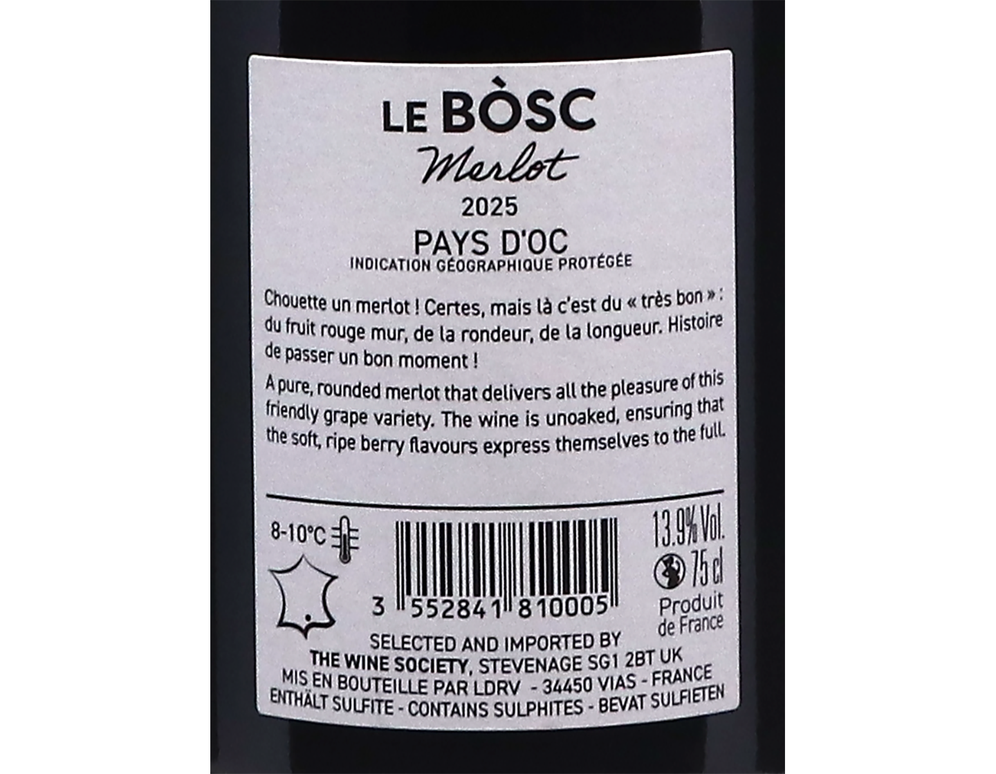 Le Bosc Merlot IGP Pays d'Oc 2025
