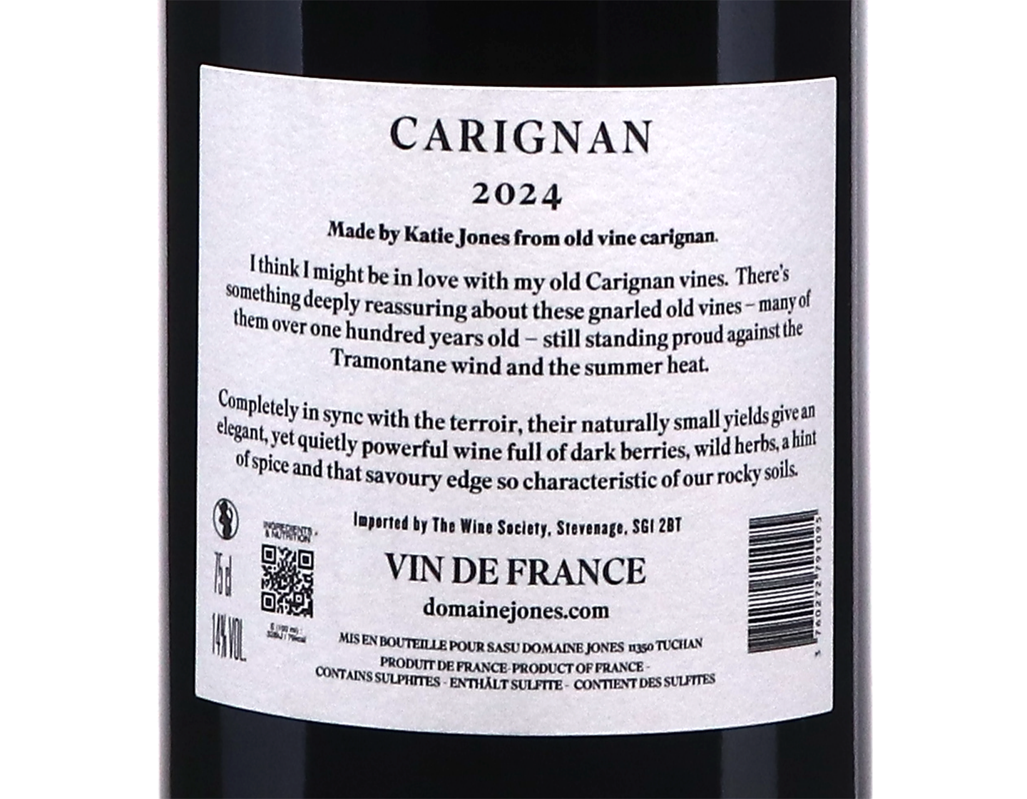 Carignan Old Vines Domaine Jones 2024