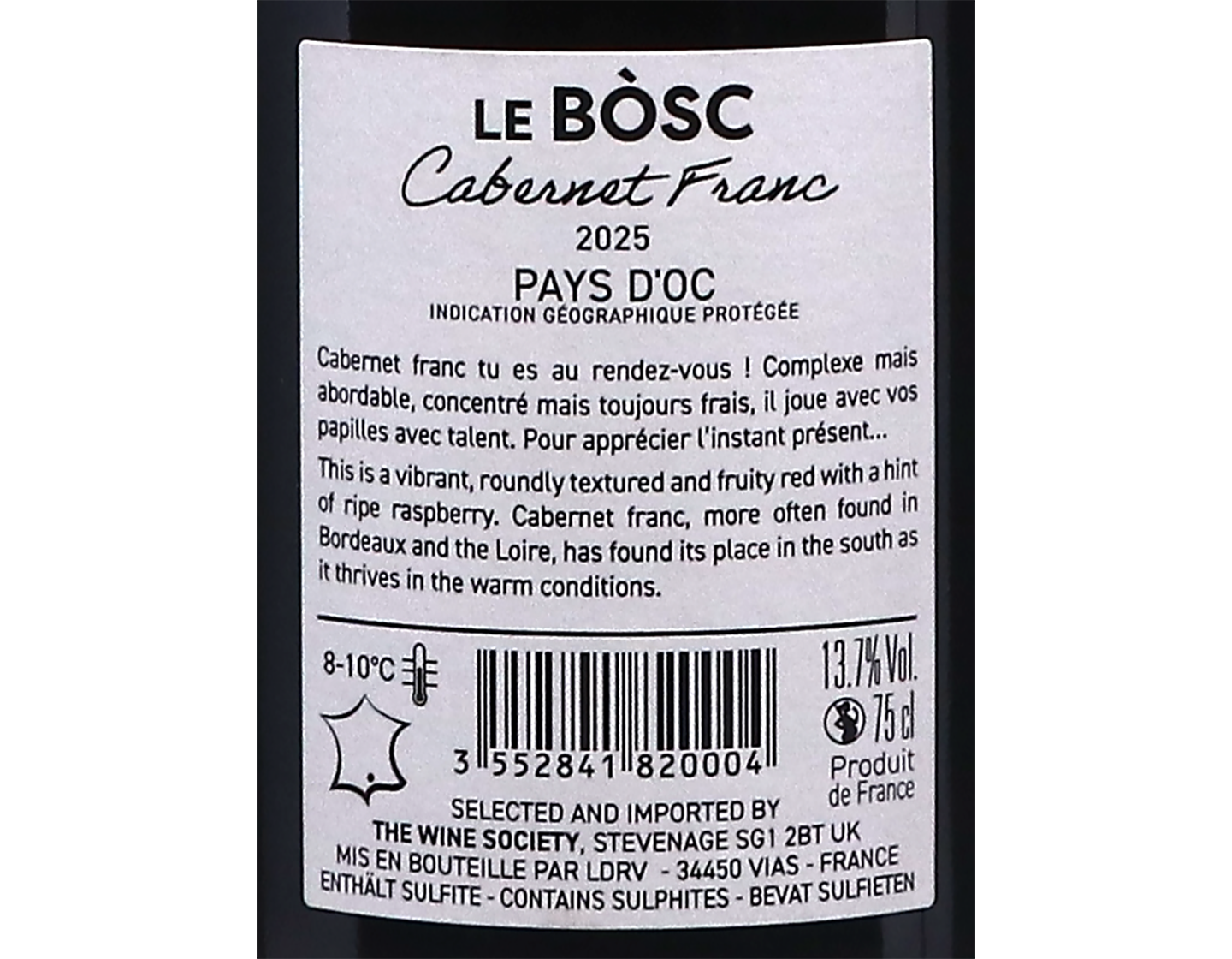 Le Bosc Cabernet Franc, Pays d'Oc 2025