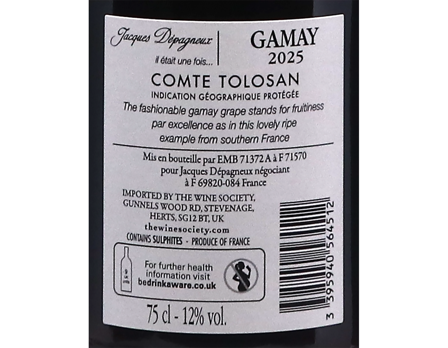Gamay Jacques Depagneux,Comte Tolosan 2025
